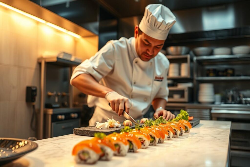 Show cooking sushi profesional