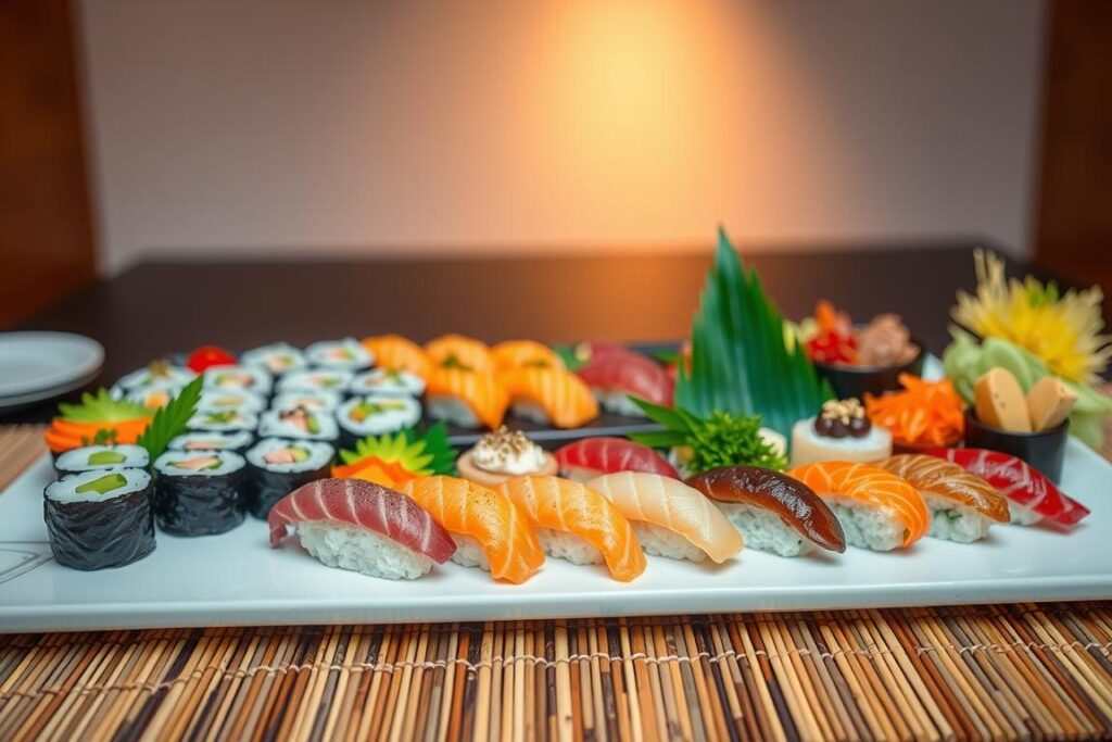 Variedad de sushi para eventos